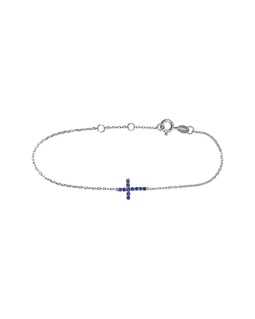 Silver 0.25 ct. tw. Sapphire Bracelet by Gemstones
