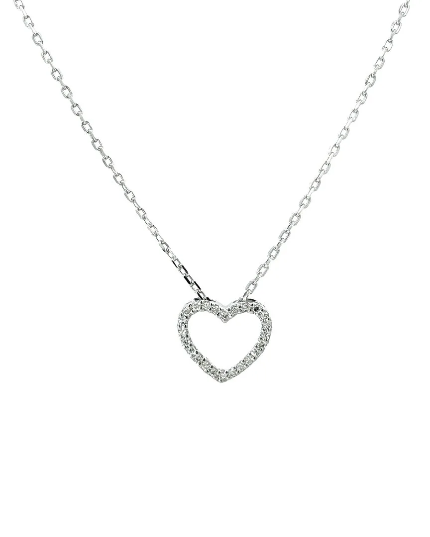 Silver 0.12 ct. tw. Diamond Necklace by Diamond Select Cuts