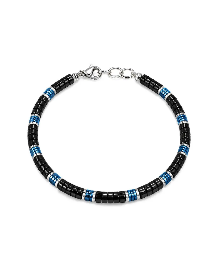 Agate Beads and Hematite Bracelet by Jean Claude