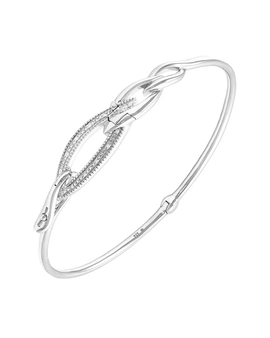 Silver 0.03 ct. tw. Diamond Bangle by Diamond Select Cuts