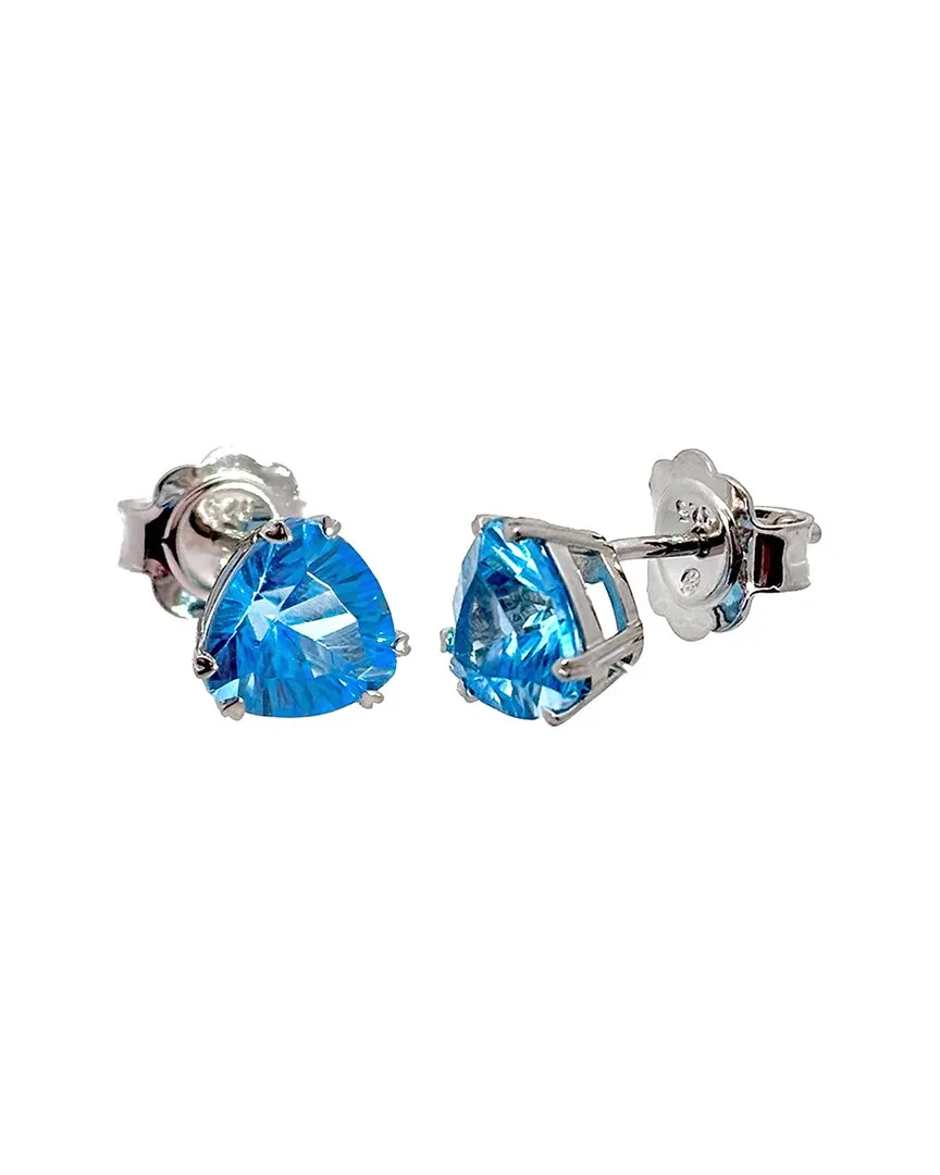 Silver 2.82 ct. tw. Blue Topaz Earrings by Gemstones