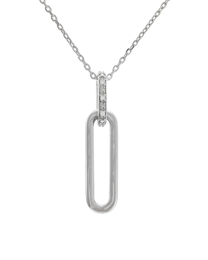 Silver 0.04 ct. tw. Diamond Necklace by Diamond Select Cuts