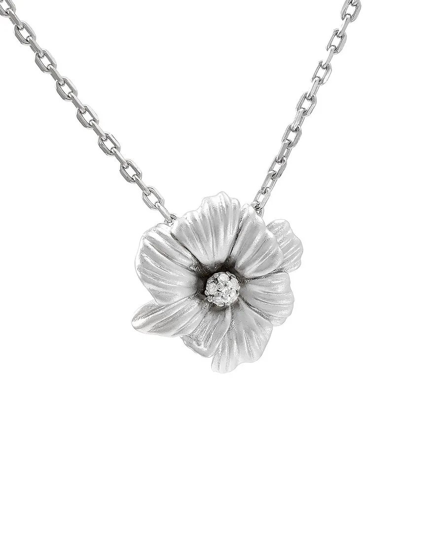 Silver 0.02 ct. tw. Diamond Necklace by Diamond Select Cuts
