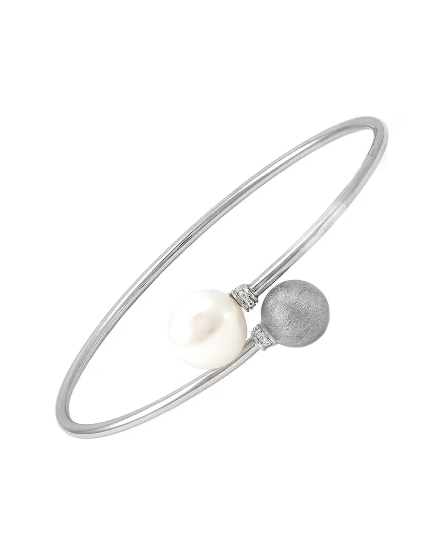 Silver 0.02 ct. tw. 10-11Mm Pearl Bangle by Pearls