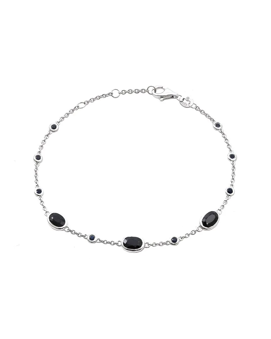 Silver 2.20 ct. tw. Sapphire Bracelet by Gemstones