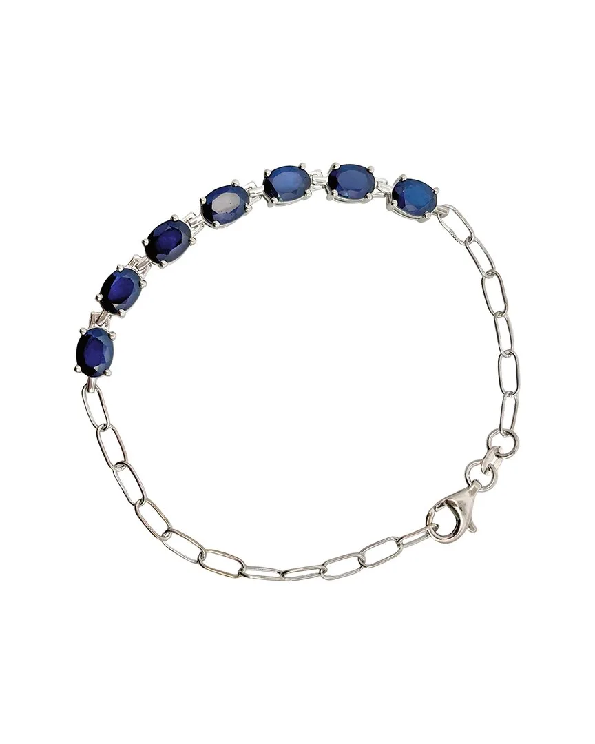 Silver 6.71 ct. tw. Sapphire Bracelet