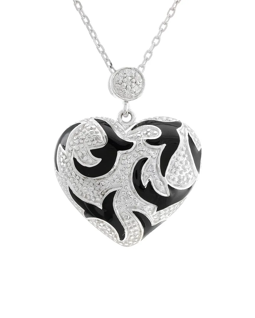 Silver 0.11 ct. tw. Diamond Necklace by Diamond Select Cuts
