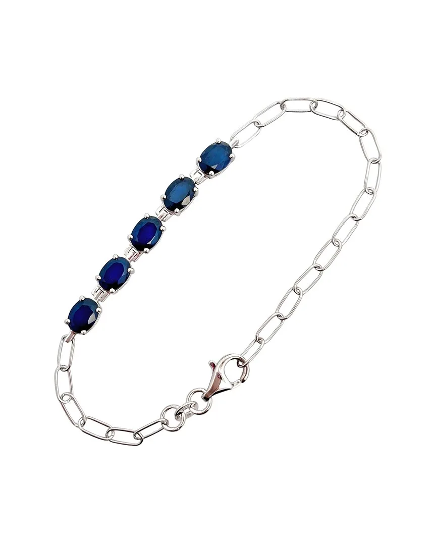 Silver 4.69 ct. tw. Sapphire Bracelet