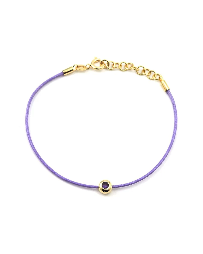 Silver 0.11 ct. tw. Amethyst Bracelet by Gemstones