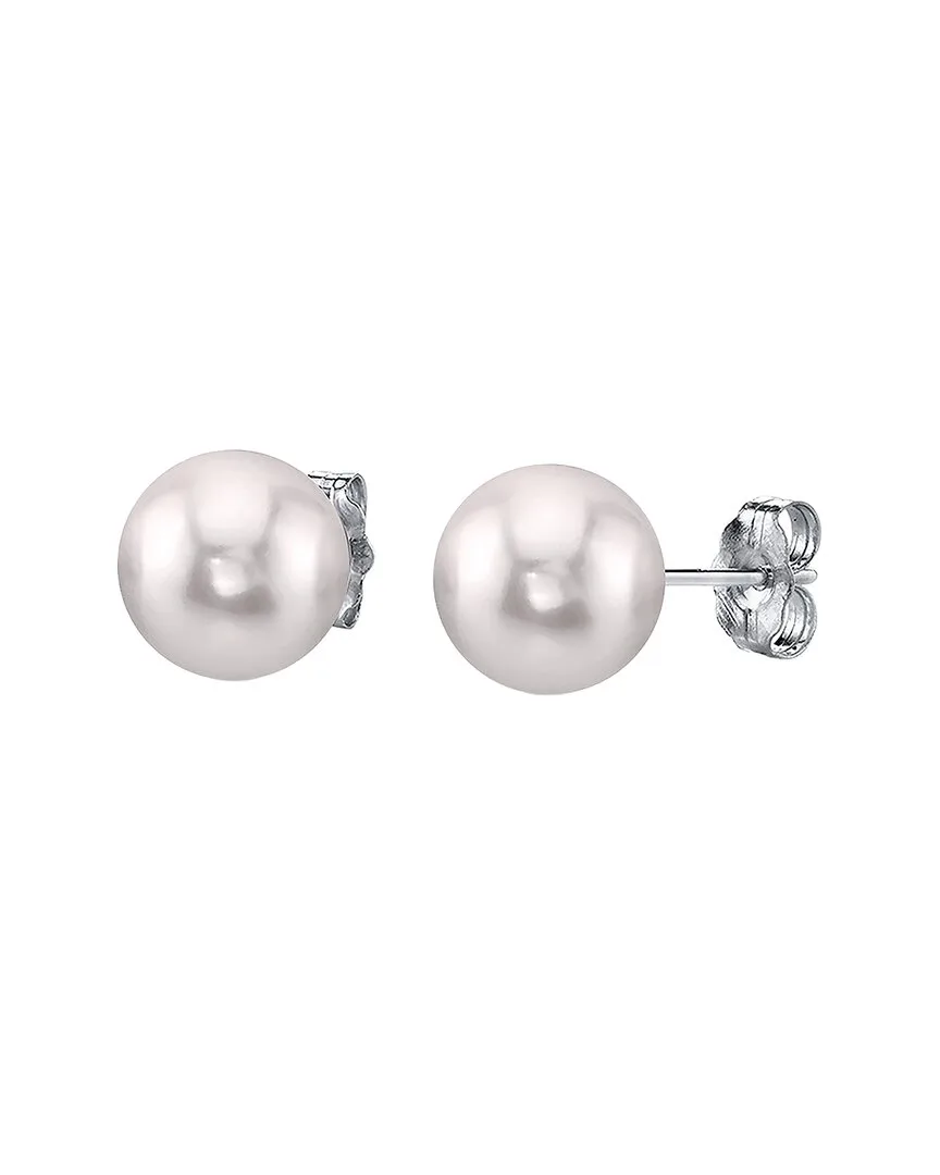 Silver 9Mm Pearl Stud Earrings