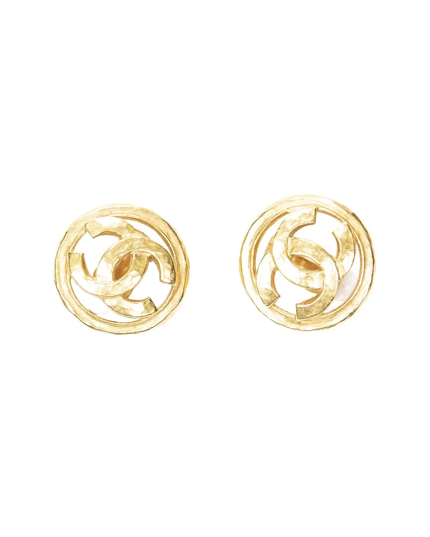Plated Cc Round Clip-On Earrings (authentic Pre-Loved)