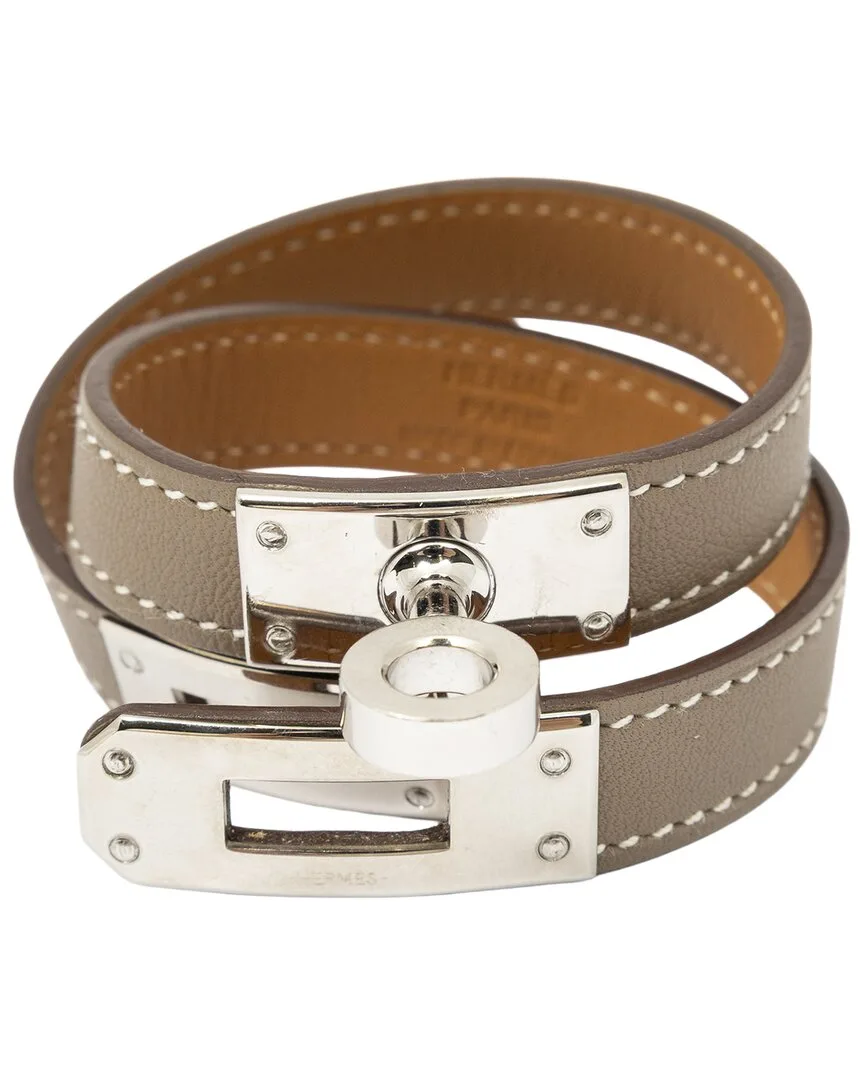 Swift Leather Kelly Double Tour Bracelet (authentic Pre-Loved) by Herms