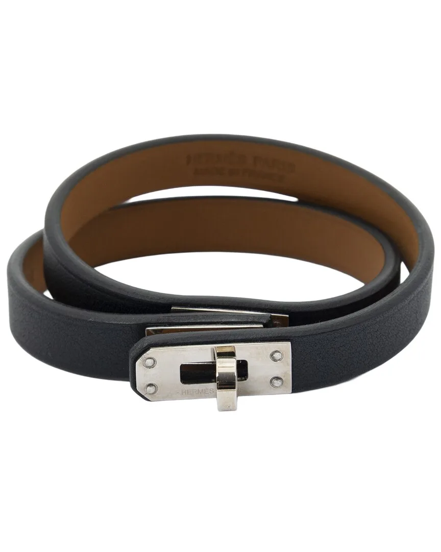 Swift Leather Mini Kelly Double Tour Bracelet (authentic Pre-Loved) by Herms