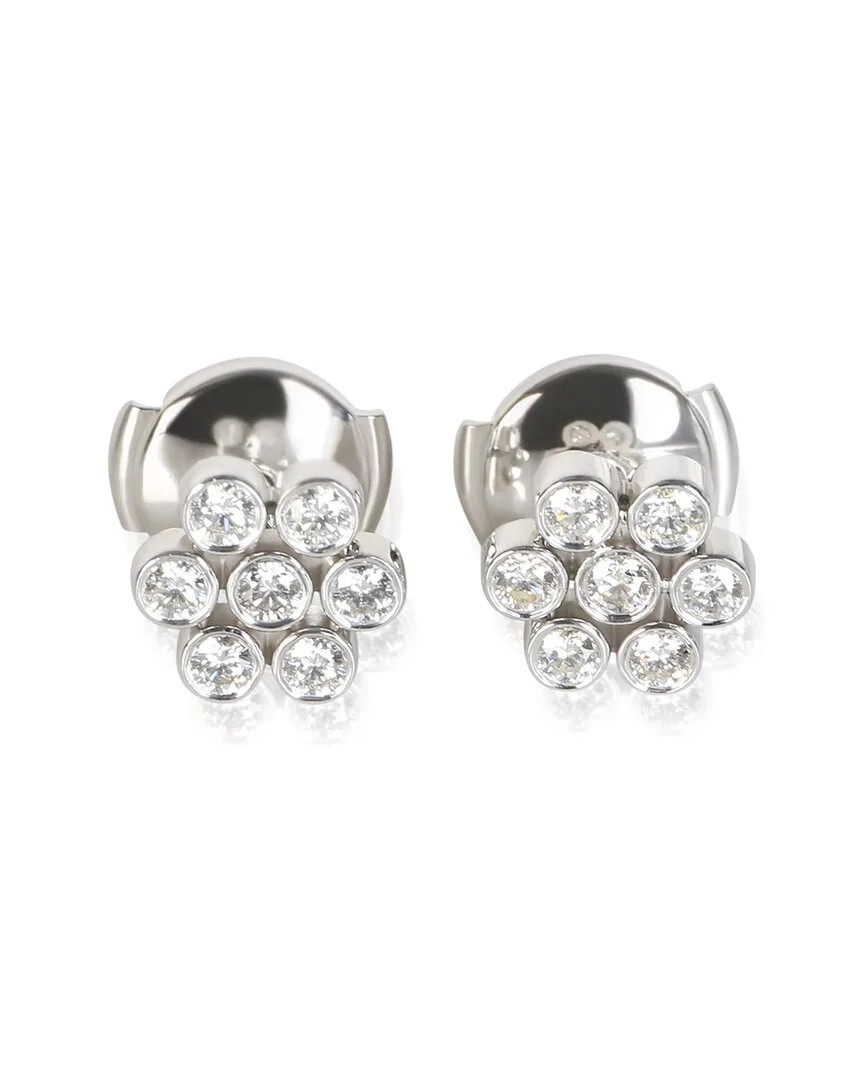 Cluster Platinum 0.45 ct. tw. Diamond Earrings (authentic Pre-Loved) by Tiffany & Co.