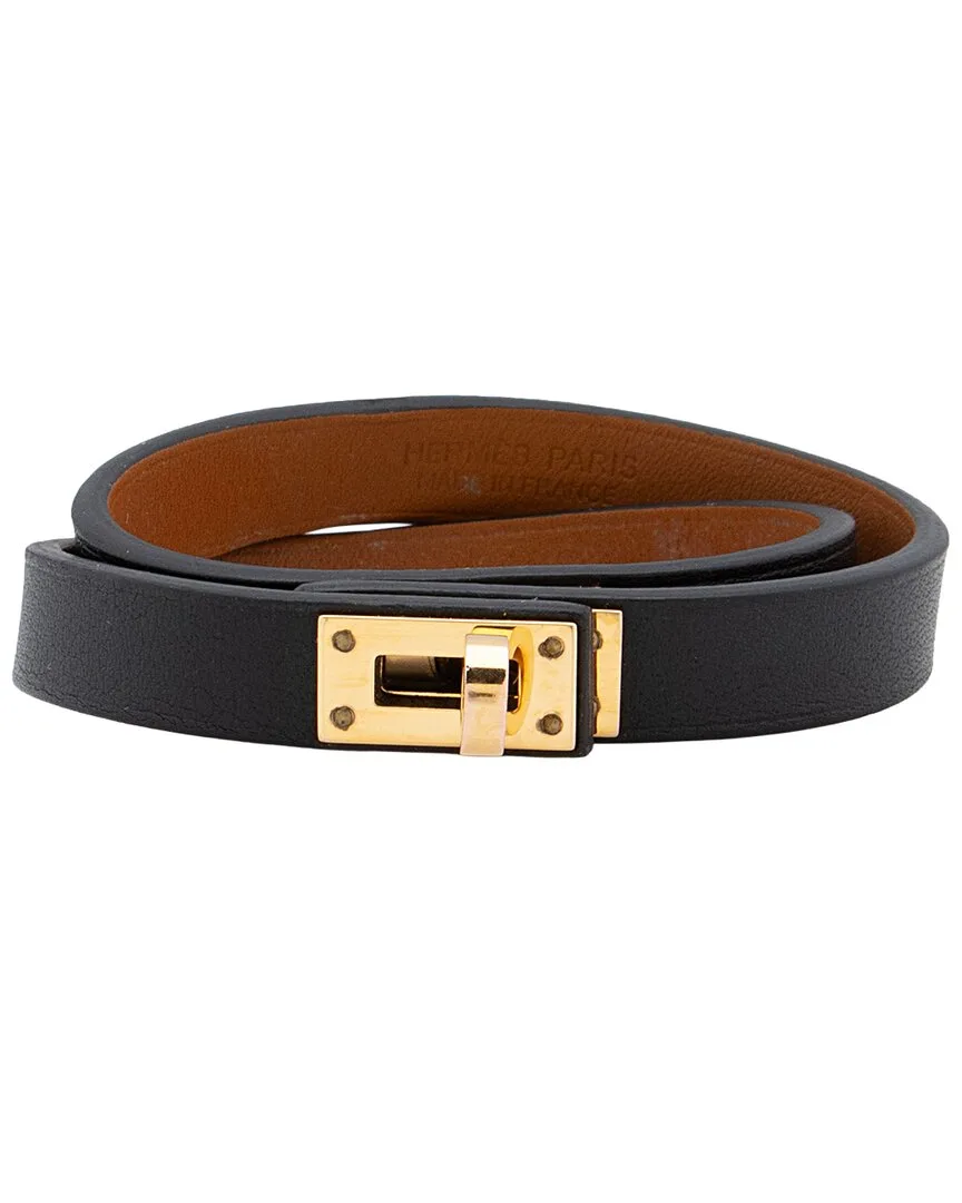 Box Calfskin Kelly Double Tour Bracelet (authentic Pre-Loved) by Herms