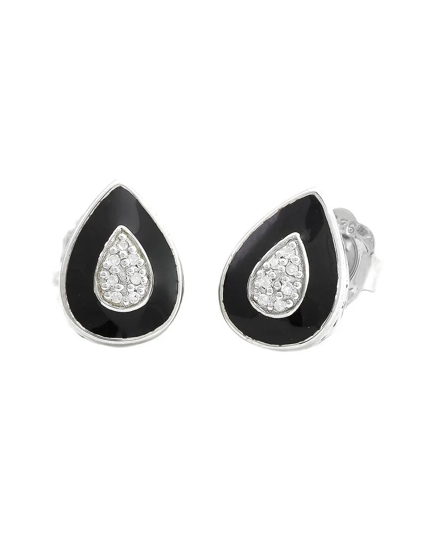 Silver 0.06 ct. tw. Diamond Earrings by Diamond Select Cuts