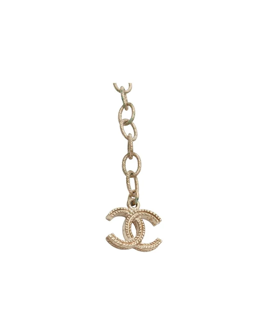 Pearl Logo Globes Necklace (authentic Pre-Loved) by CHANEL