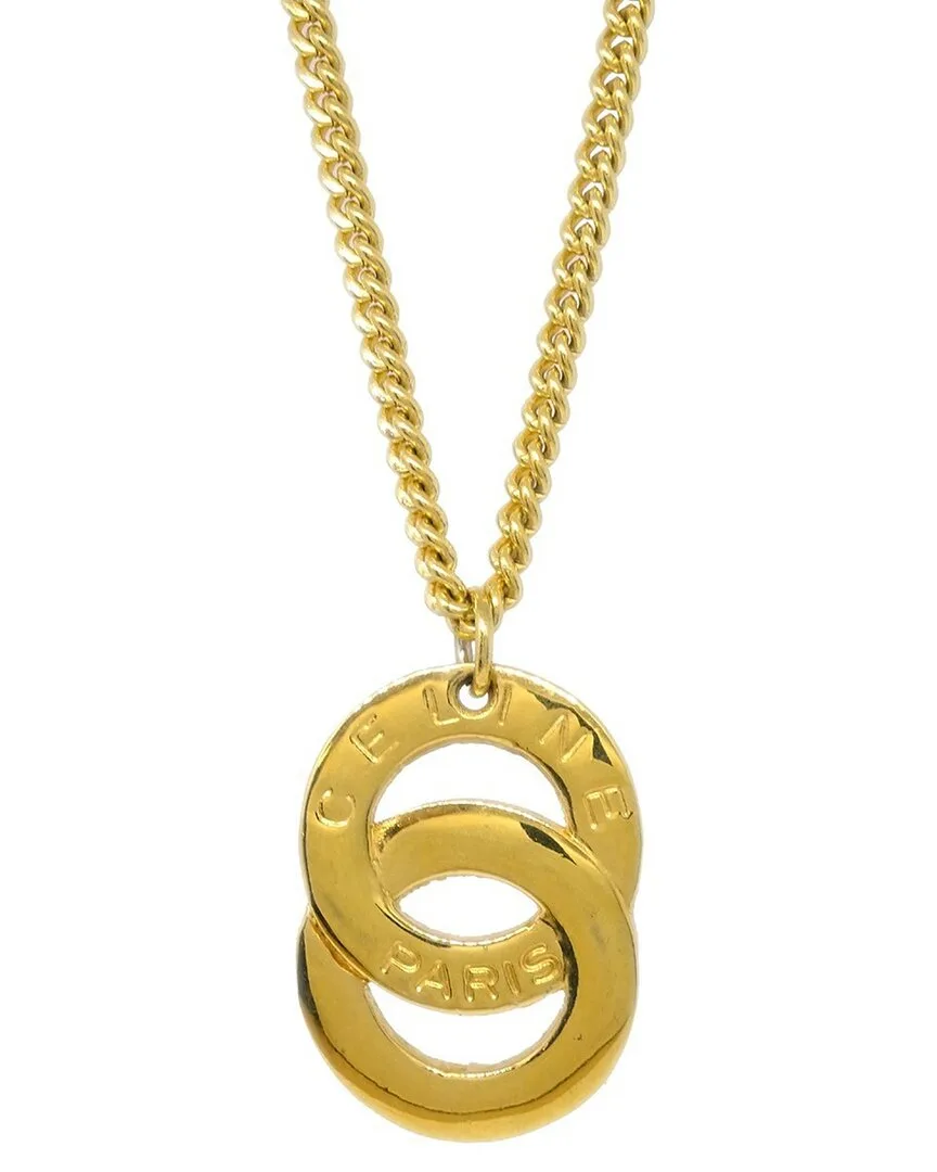 Plated Logo Circle Pendant Necklace (authentic Pre-Loved)