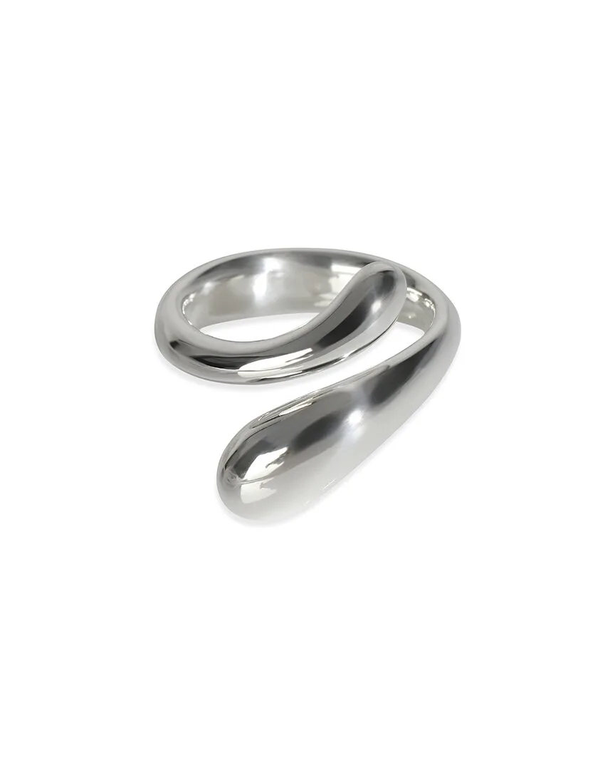 Tiffany & Co. Elsa Peretti Teardrop Bypass Silver Ring (authentic Pre-Loved)