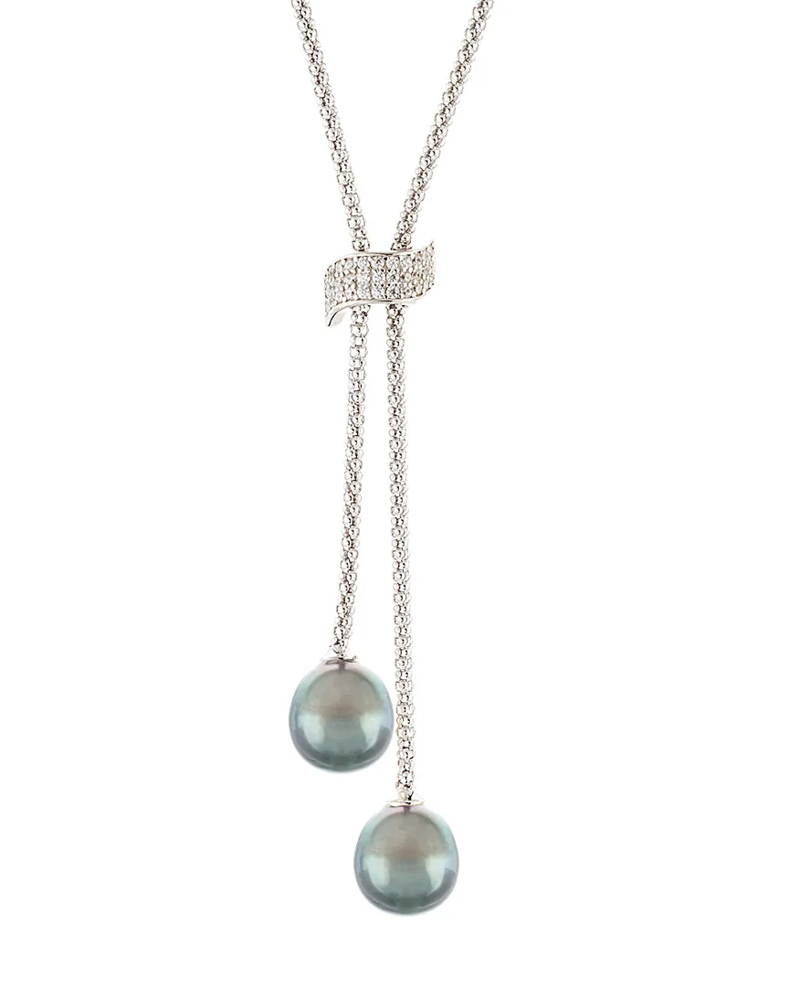 Silver 8-8.5Mm Tahitian Pearl Necklace by Splendid