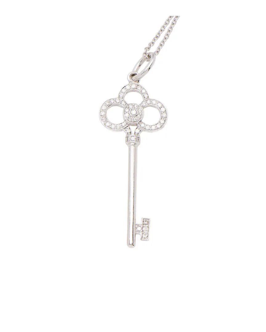 Tiffany & Co. 18K Diamond Key Crown Necklace (authentic Pre-Loved) by Tiffany & Co.