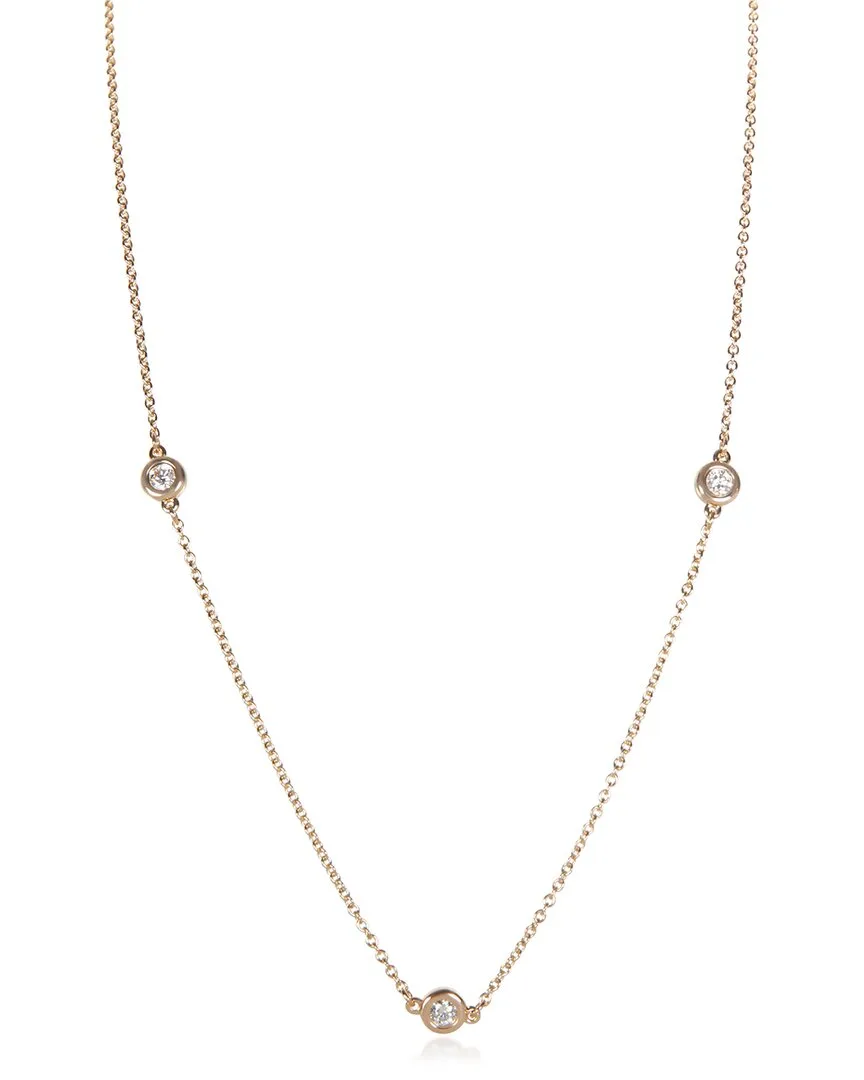 Elsa Peretti 18K Rose Gold 0.30 ct. tw. Diamond Necklace (authentic Pre-Loved)