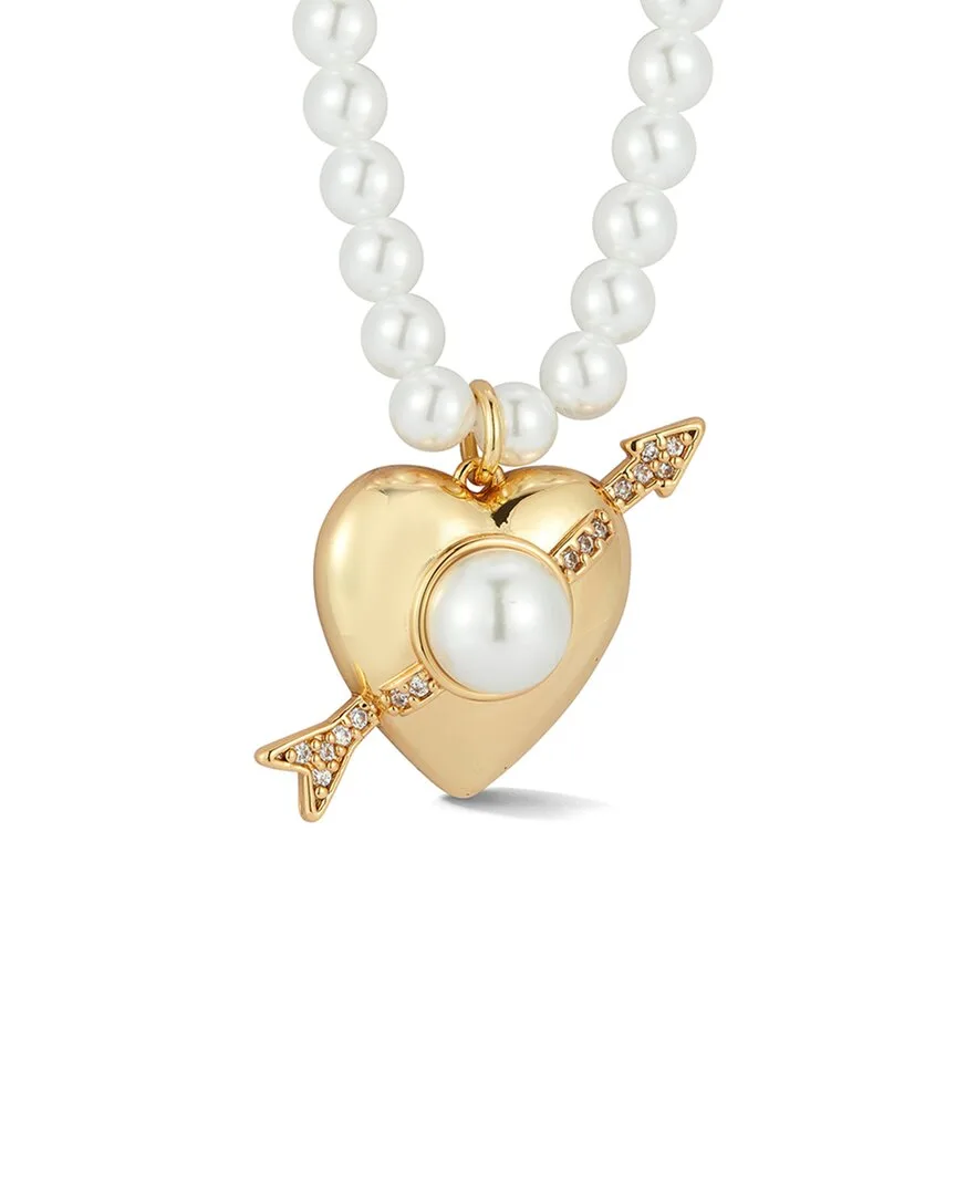 Chloe and Madison Plated Cz Heart Necklace by Chloé