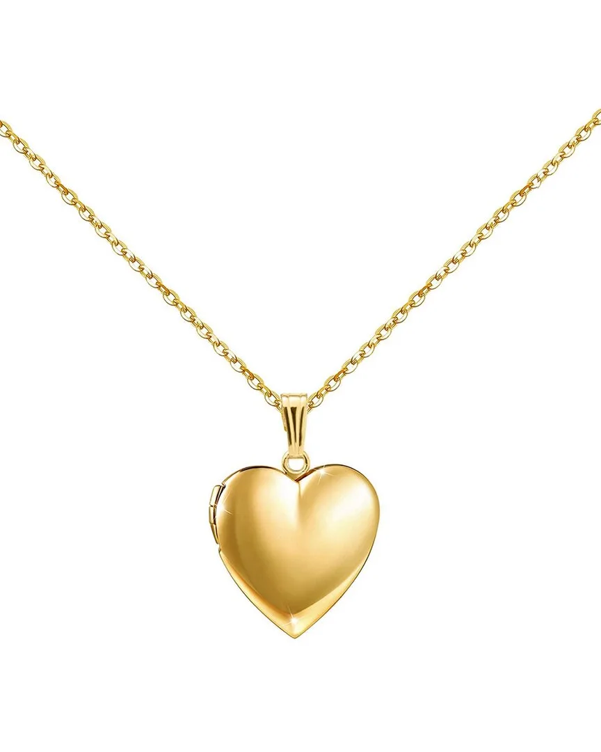 18K Plated Heart Locket Necklace by Liv Oliver