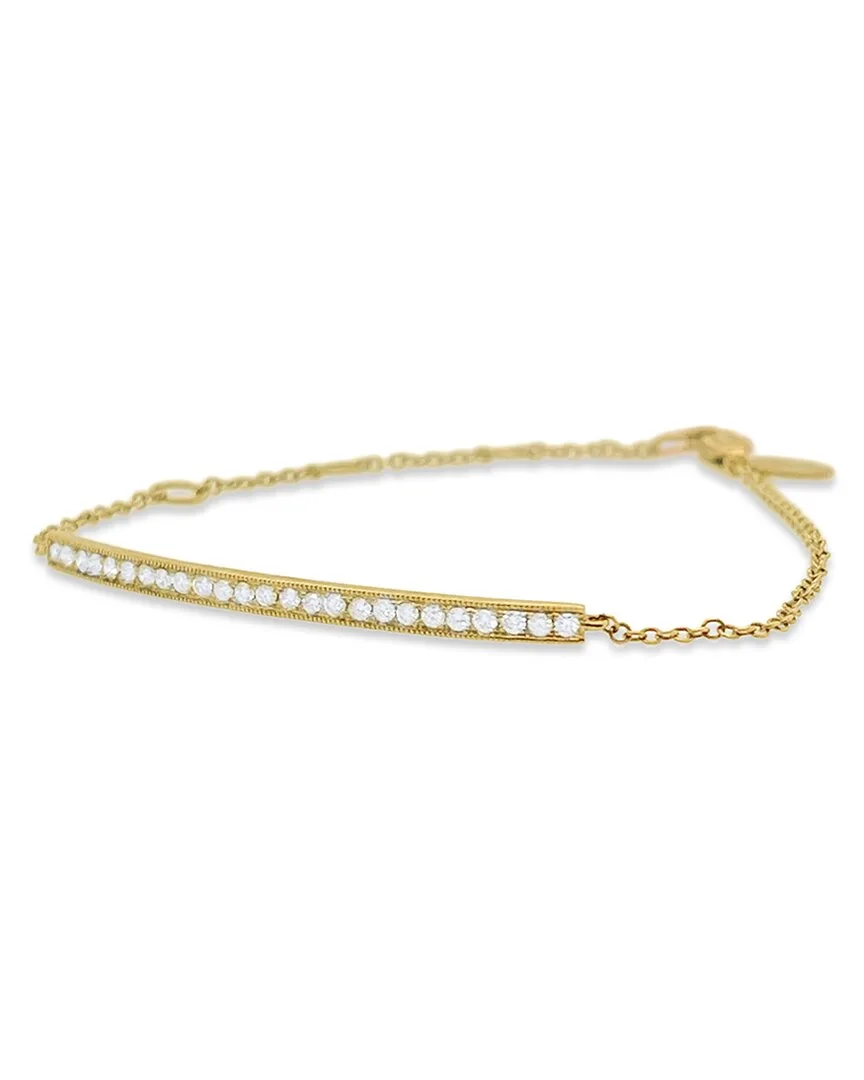 14K 0.30 ct. tw. Diamond Bar Bracelet by Meira T