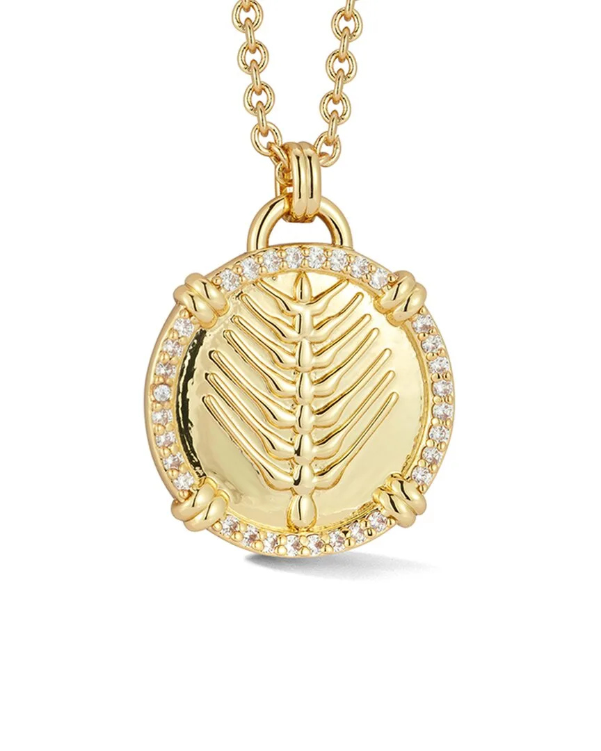 Chloe and Madison Plated Cz Medallion Pendant Necklace by Chloé