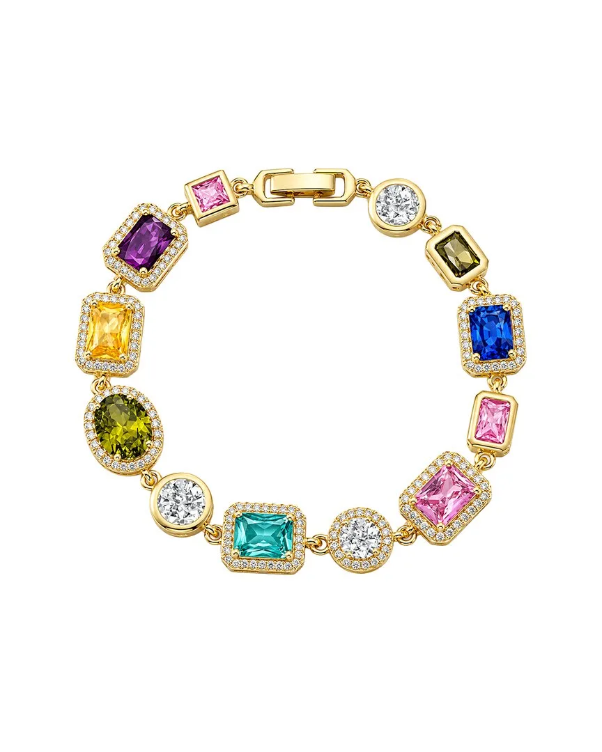 18K Plated 19.25 ct. tw. Gemstone Cz Bracelet