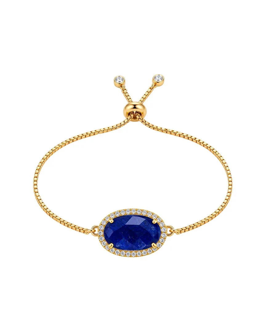 18K Plated 24.25 ct. tw. Sapphire Cz Bracelet by Liv Oliver