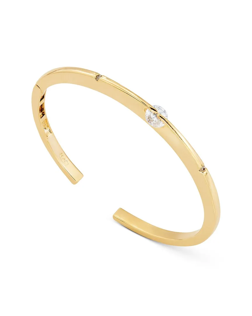 18K Plated Cz Bangle Bracelet