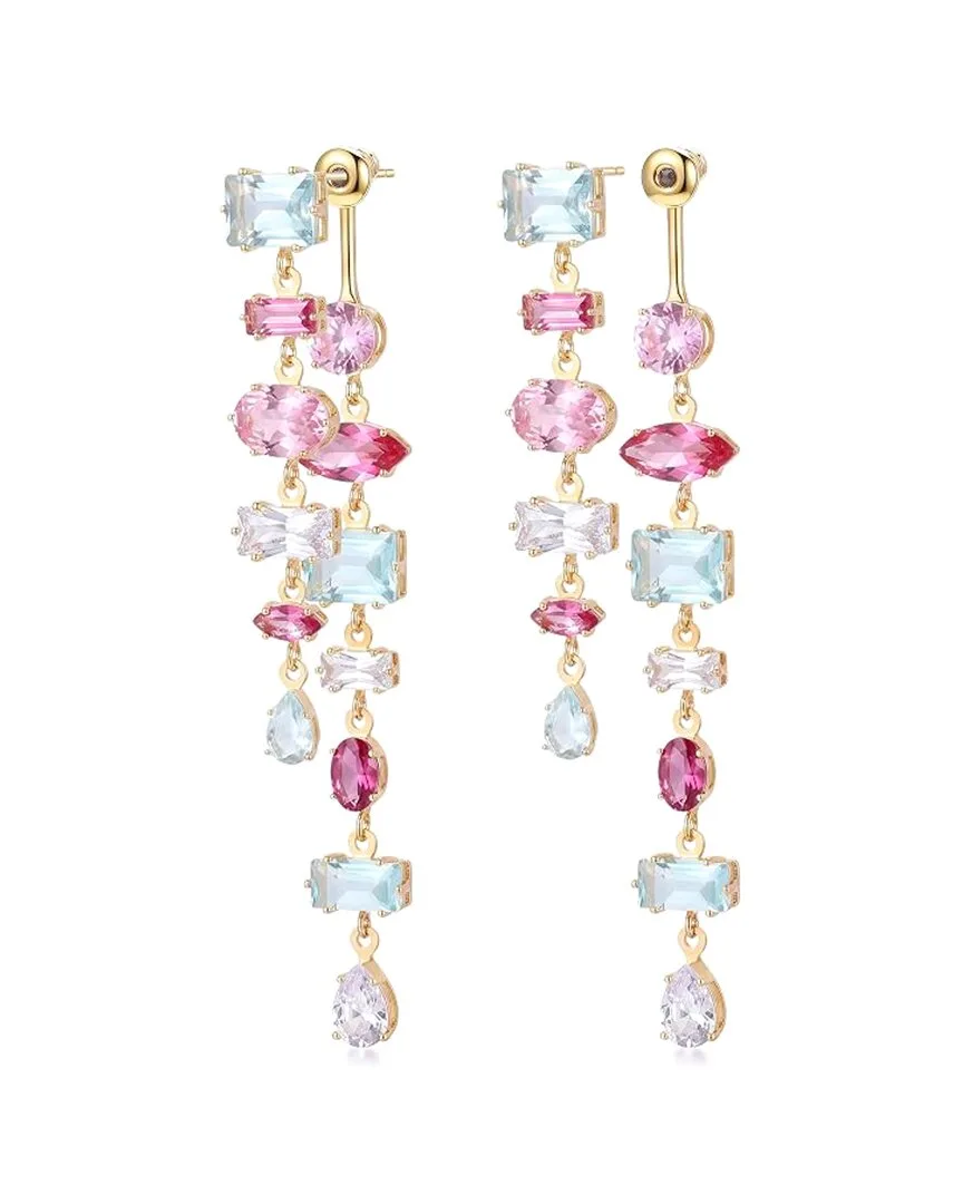 18K Plated 18.70 ct. tw. Semi Precious Stones Earrings