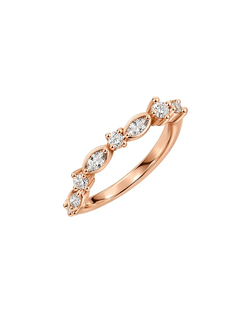18K Rose Gold Plated Cz Ring by Liv Oliver