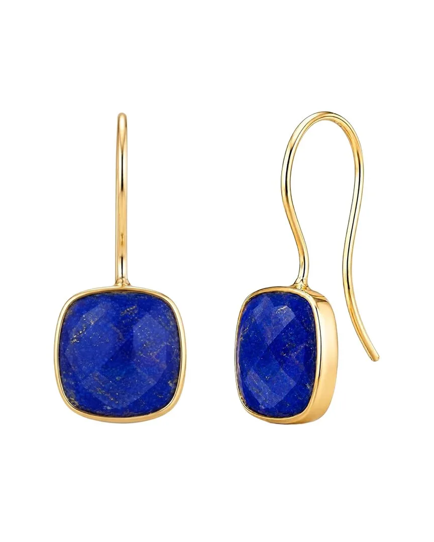 18K Plated 16.90 ct. tw. Sapphire Earrings