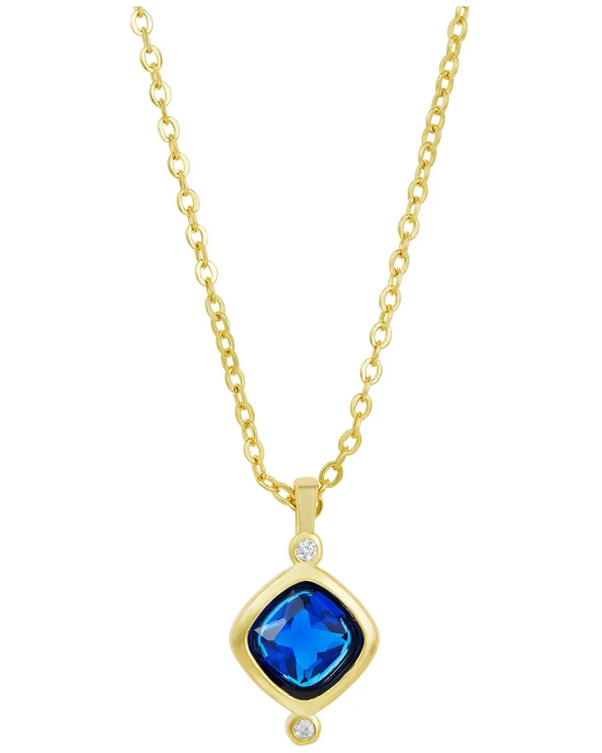 14K Plated Cz Pendant Necklace