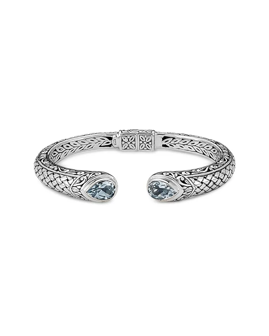 Silver 6.00 ct. tw. Blue Topaz Bracelet by Samuel B