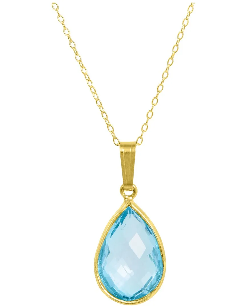 Silver 6.25 ct. tw. Blue Topaz Pendant Necklace by Savvy Cie
