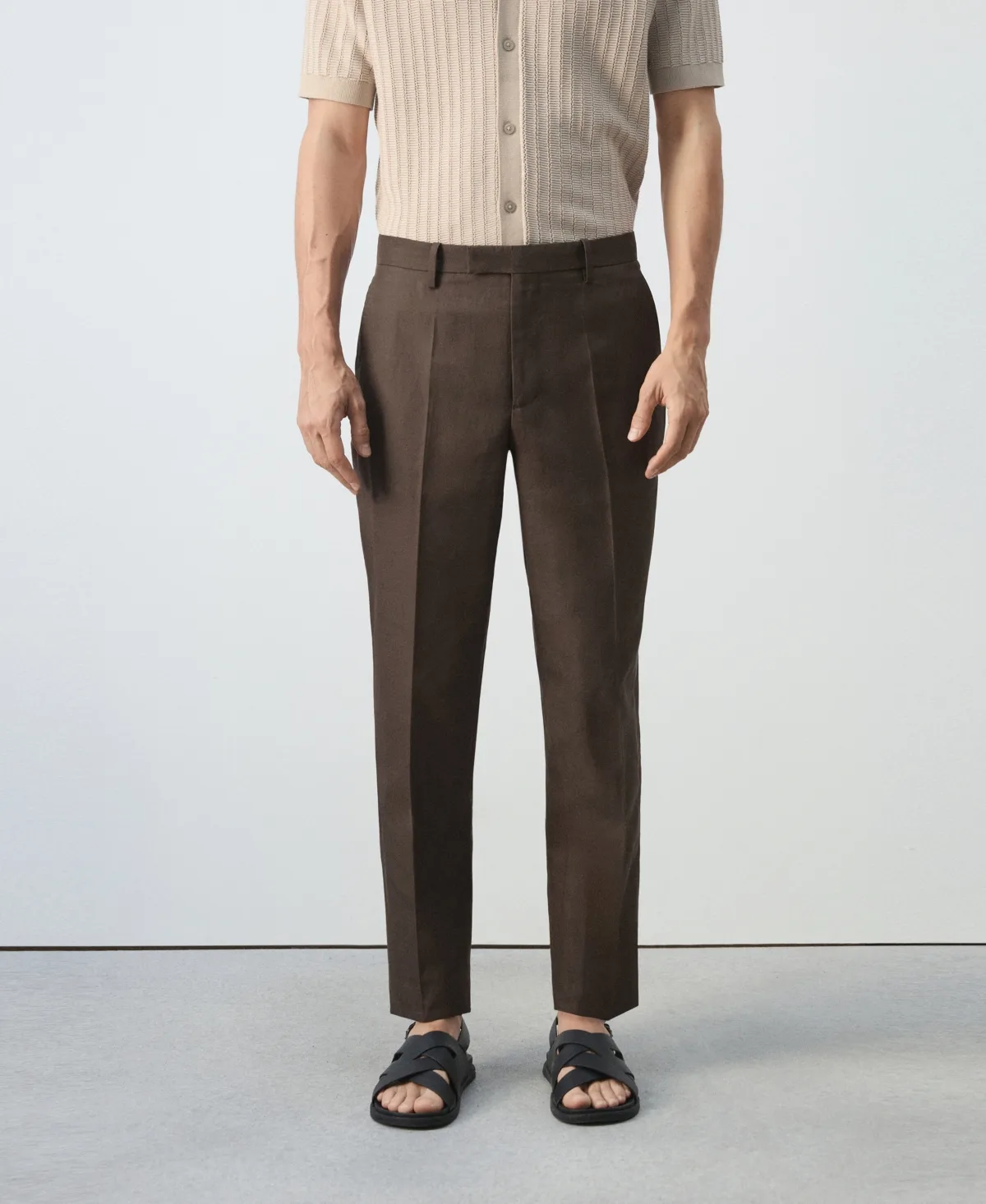 Lyocell-Linen-Blend Suit Pants