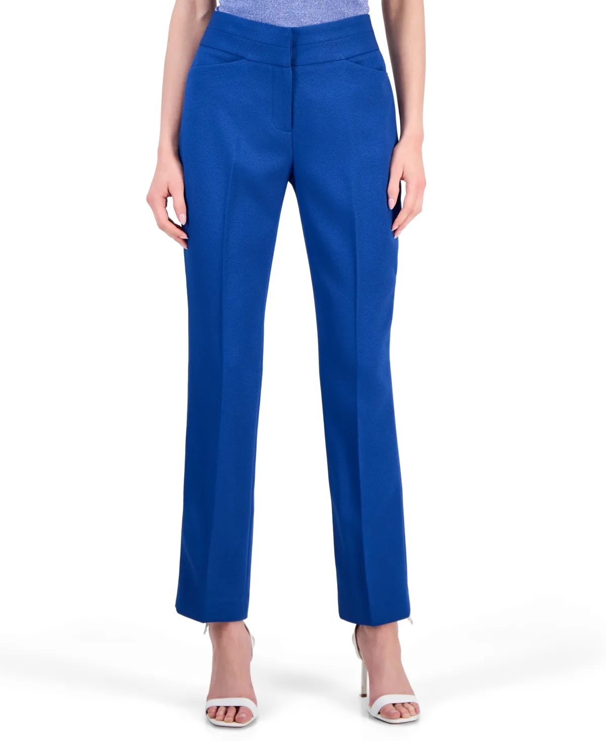 Flared-Leg Mid-Rise Pants