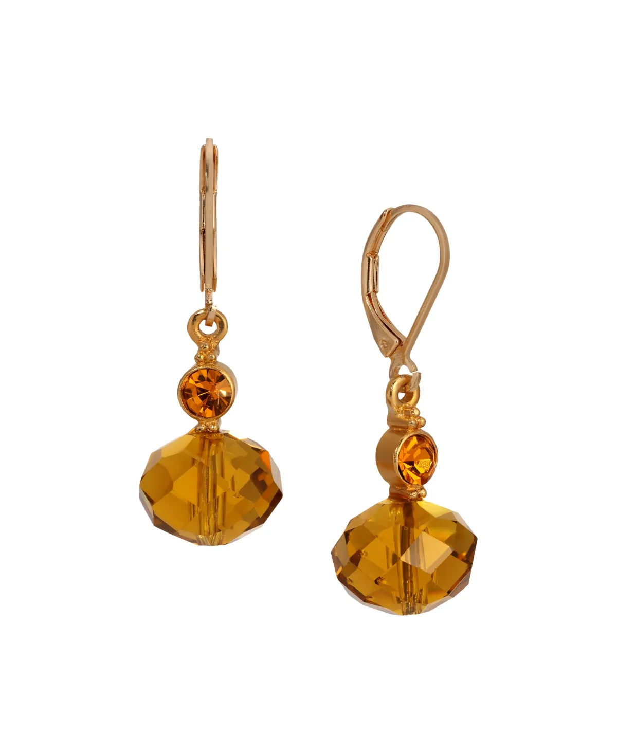 Crystal Rondell Bead Drop Earrings by 2028