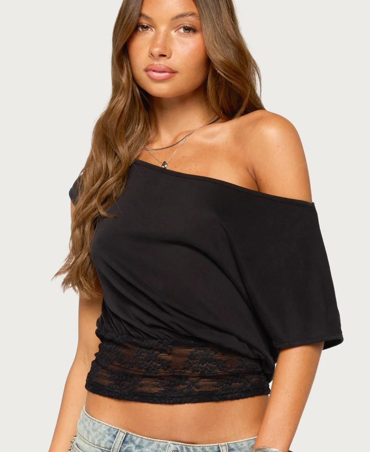 Michy Off Shoulder Lacey Top
