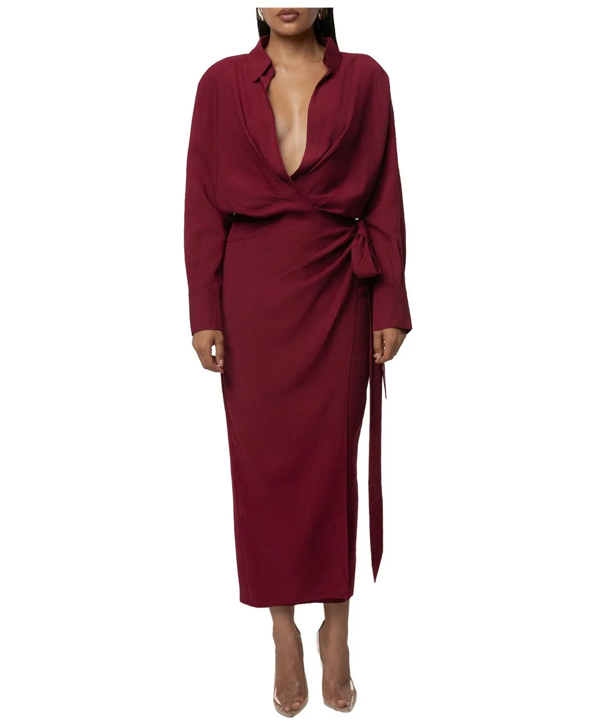 Skyline Wrap Midi Dress