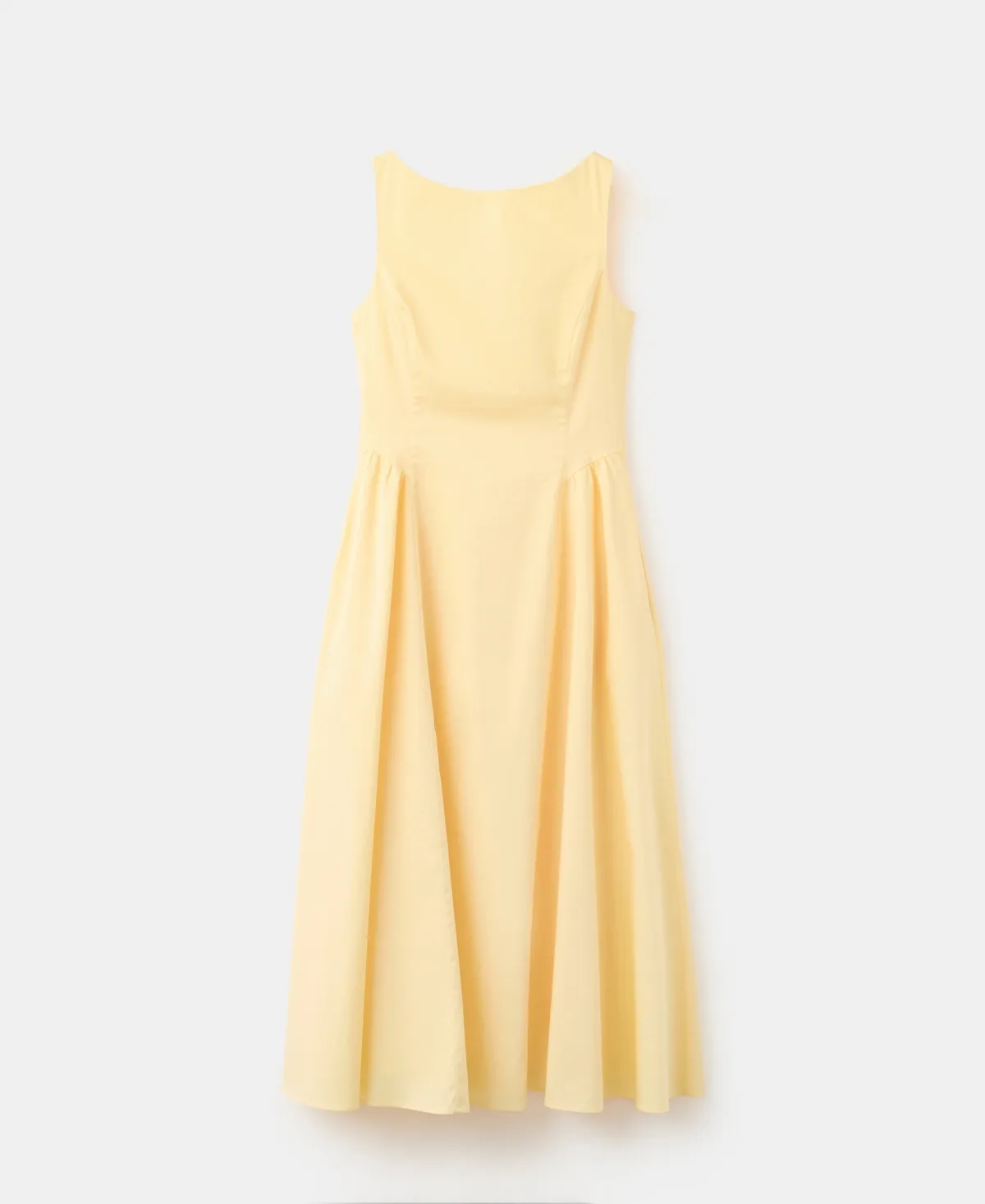 Boat-Neck Ruched Dress