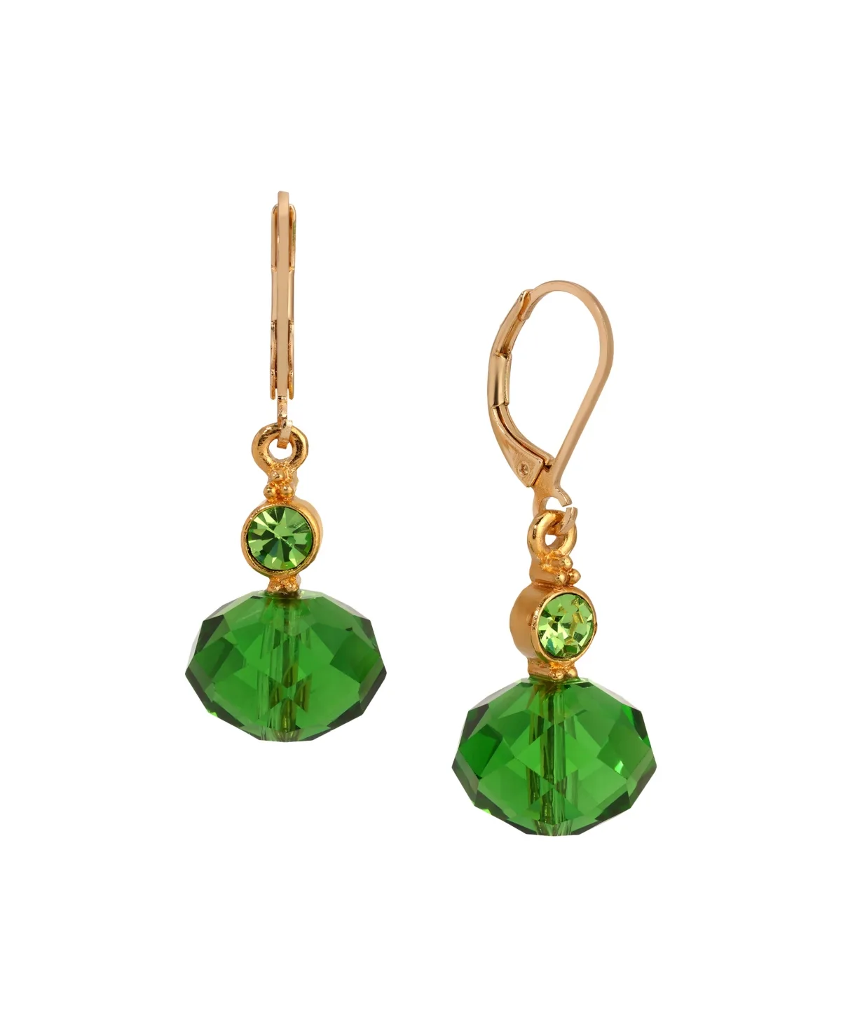 Crystal Rondell Bead Drop Earrings