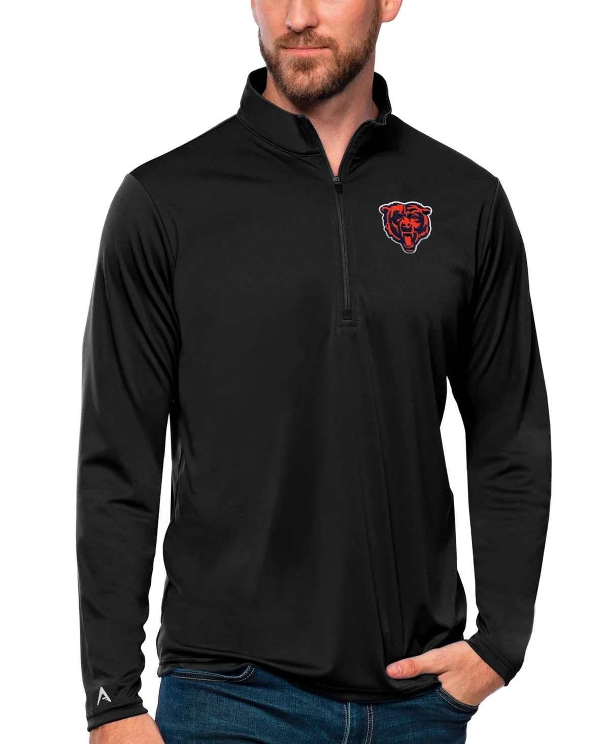 Chicago Bears Tribute Quarter-Zip Lightweight Pullover Top