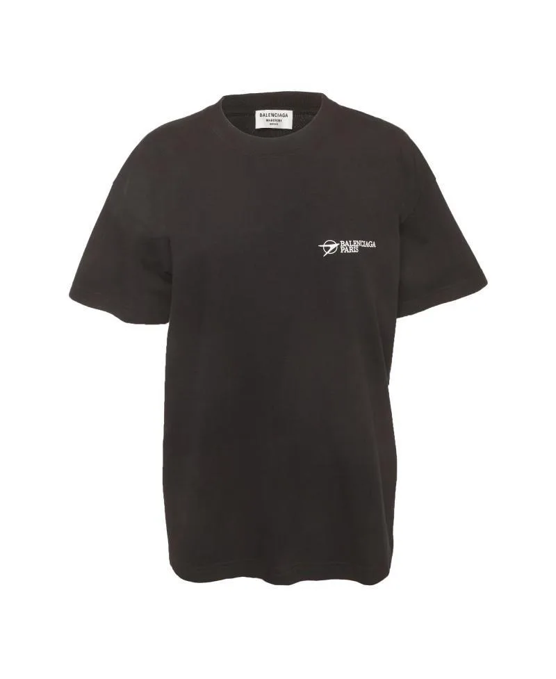 Pre-Owned Balenciaga Logo-Embroidered Jersey T-Shirt
