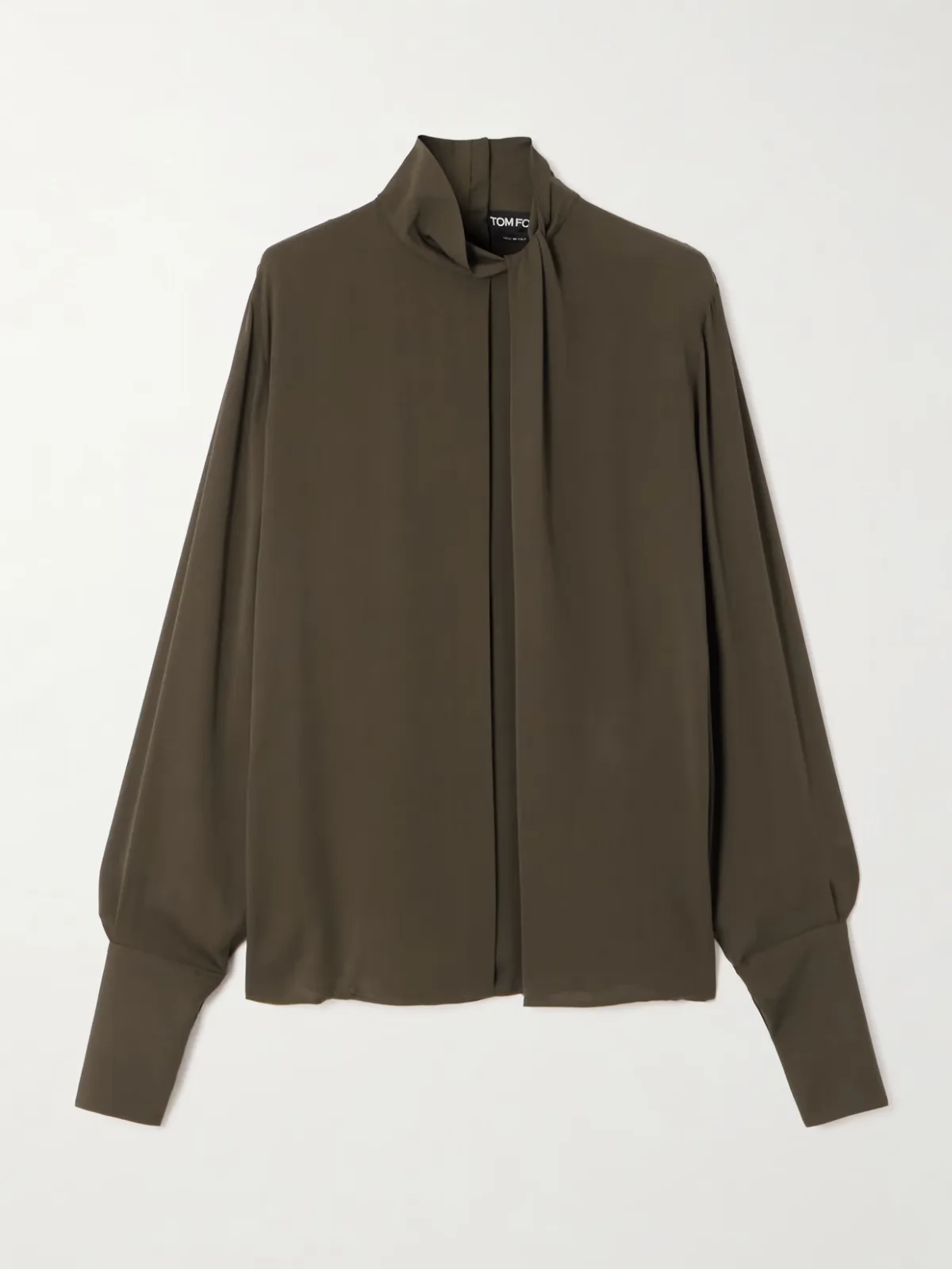 - Cutout Draped Pleated Silk-georgette Blouse -