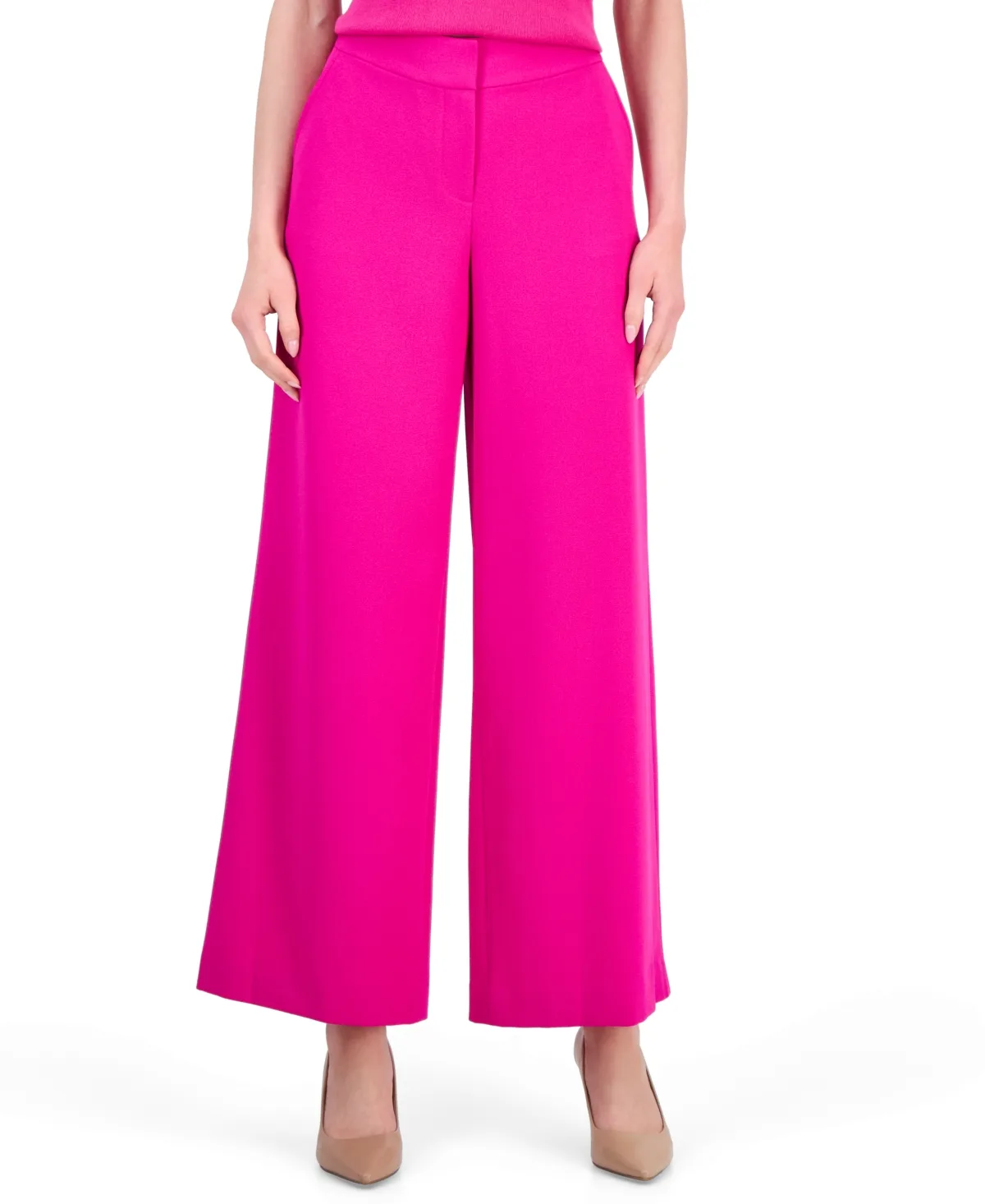 Mid-Rise Wide Leg Pants